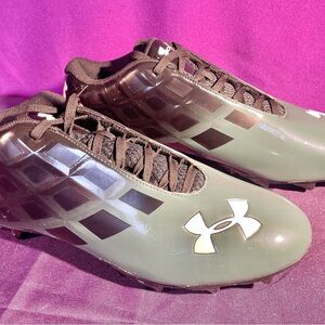 New Under Armour Black and Green Football Cleats. Mens Size 15 Team Mercenary